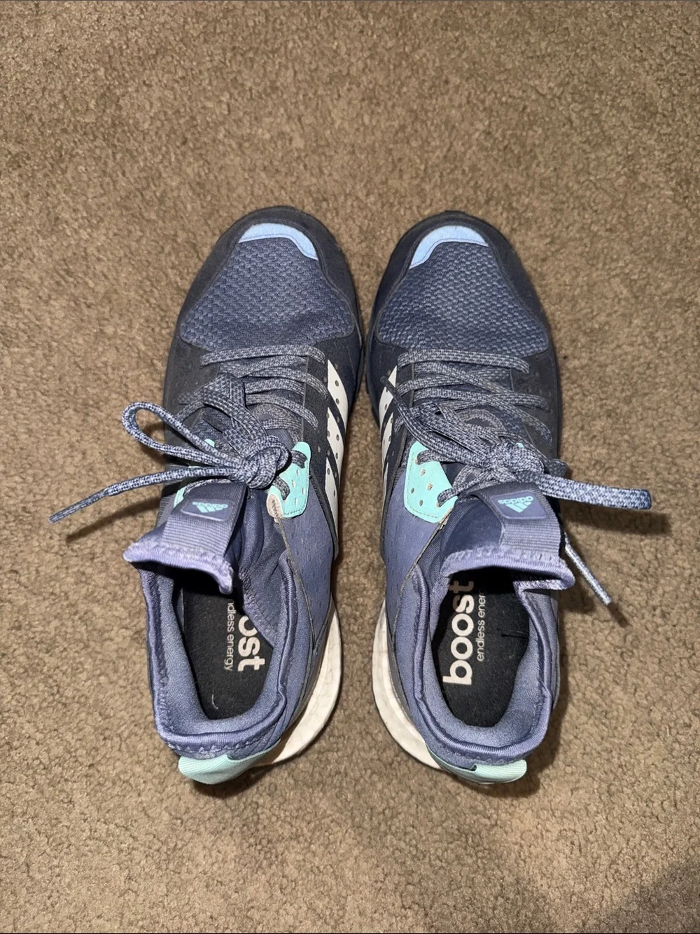 adidas Navy and Teal Women's Athletic Sneakers